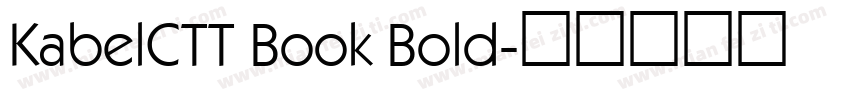 KabelCTT Book Bold字体转换